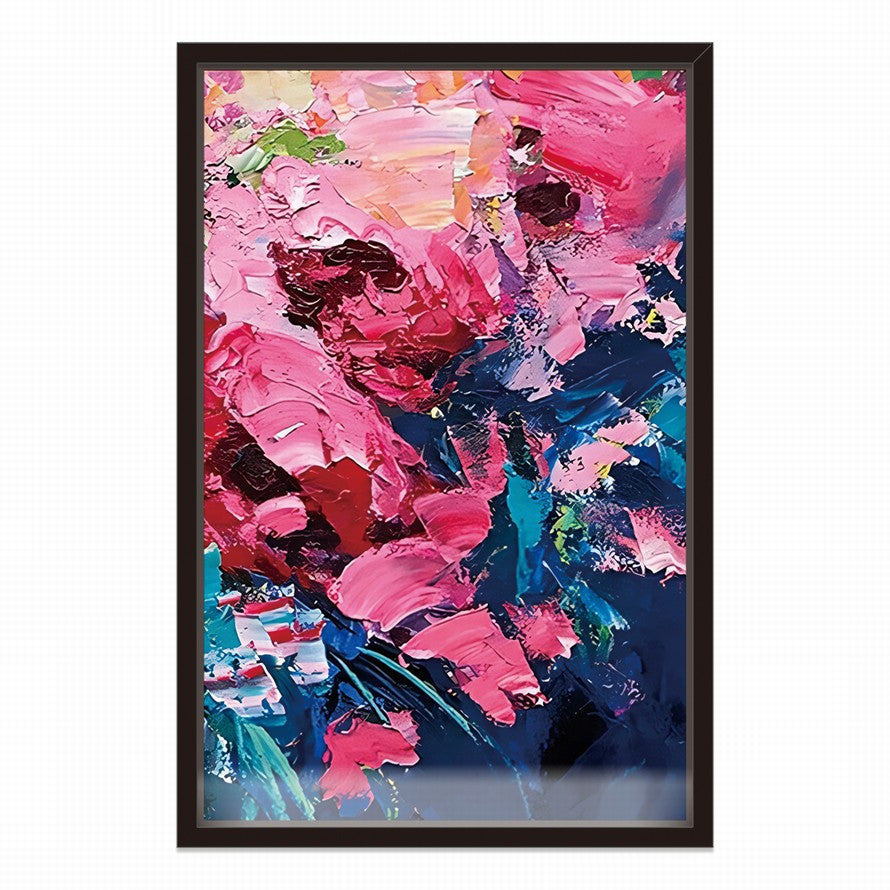 Splash of Floral Tones Abstract Oil Painting