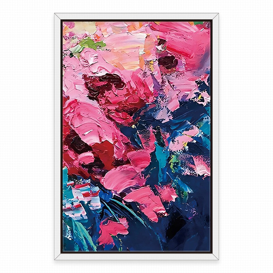 Splash of Floral Tones Abstract Oil Painting