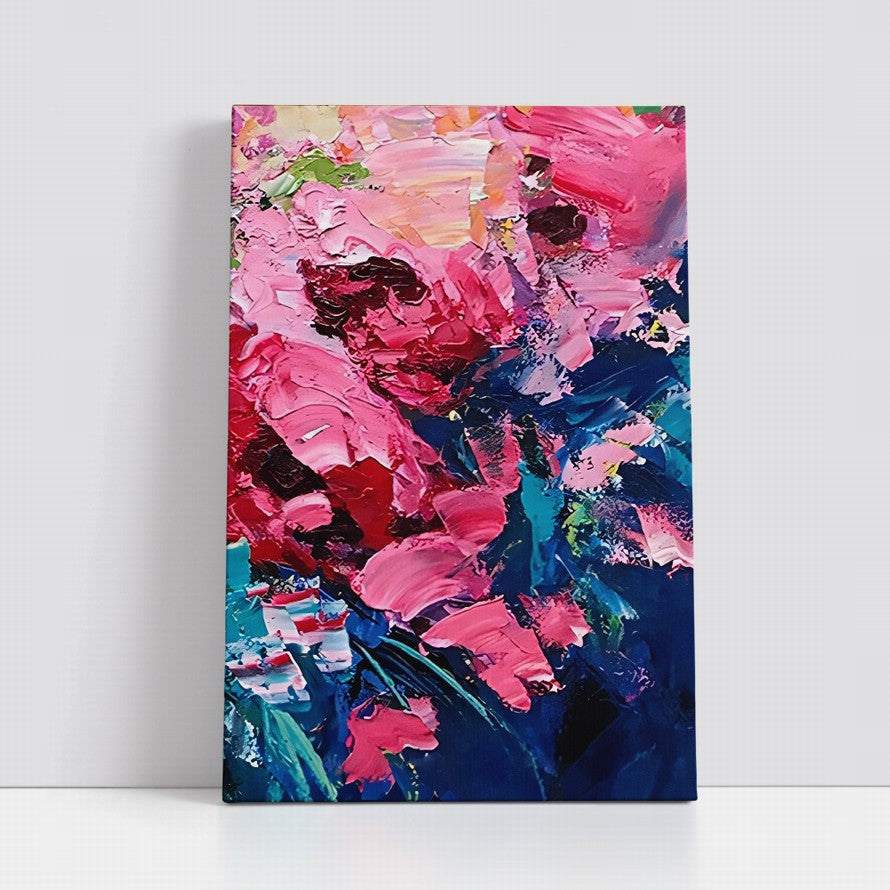 Splash of Floral Tones Abstract Oil Painting