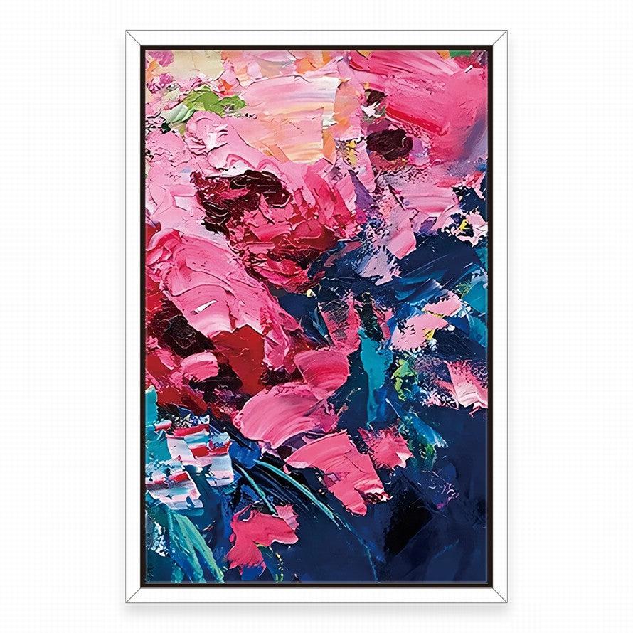 Splash of Floral Tones Abstract Oil Painting