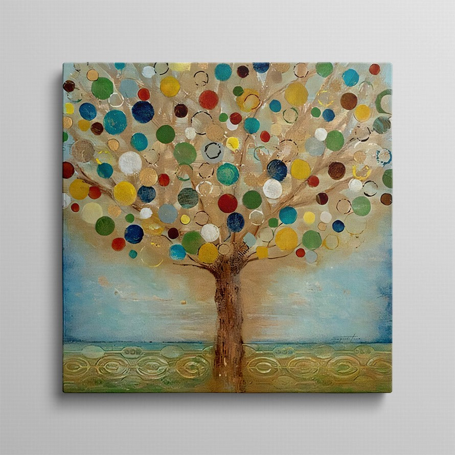 Peacock Leaves, Nature's Majesty Oil Canvas