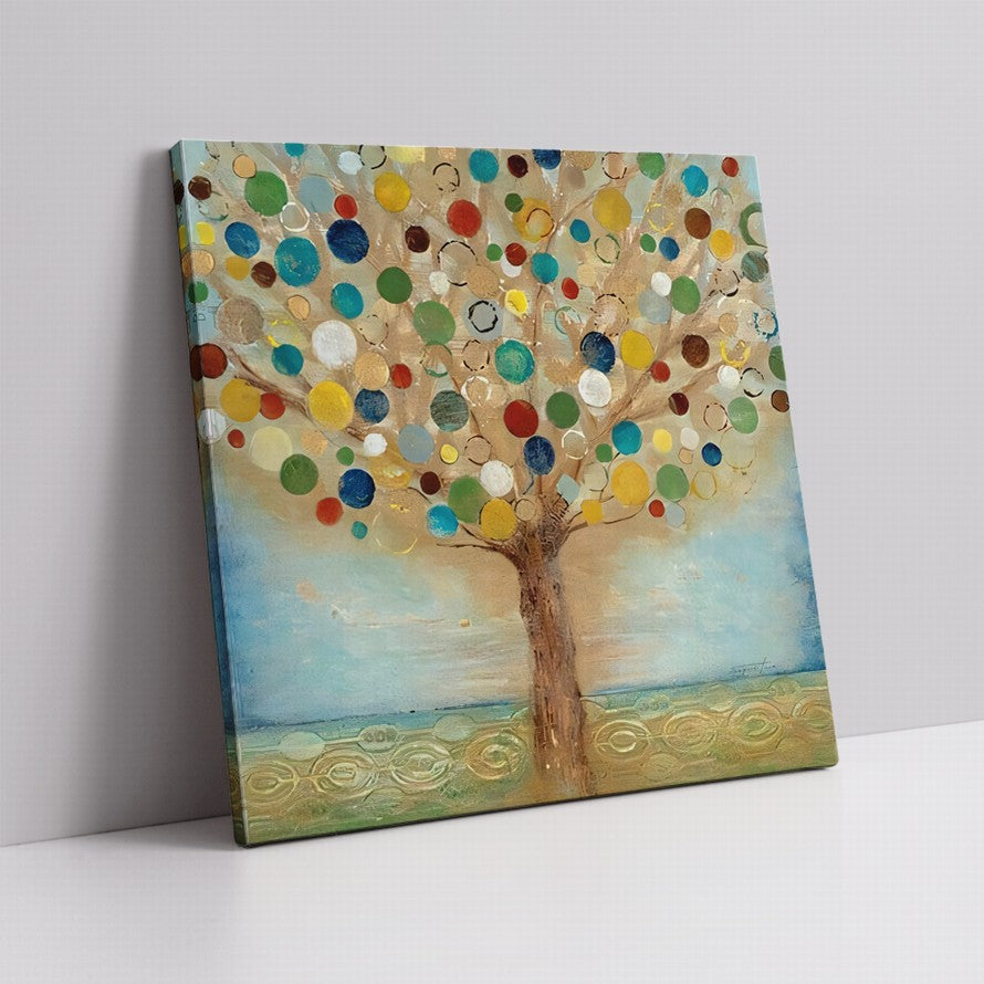 Peacock Leaves, Nature's Majesty Oil Canvas