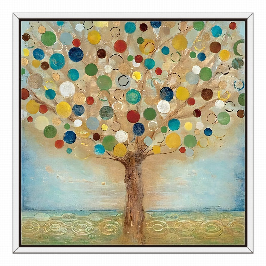 Peacock Leaves, Nature's Majesty Oil Canvas