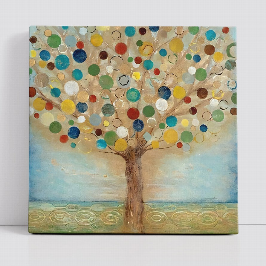 Peacock Leaves, Nature's Majesty Oil Canvas