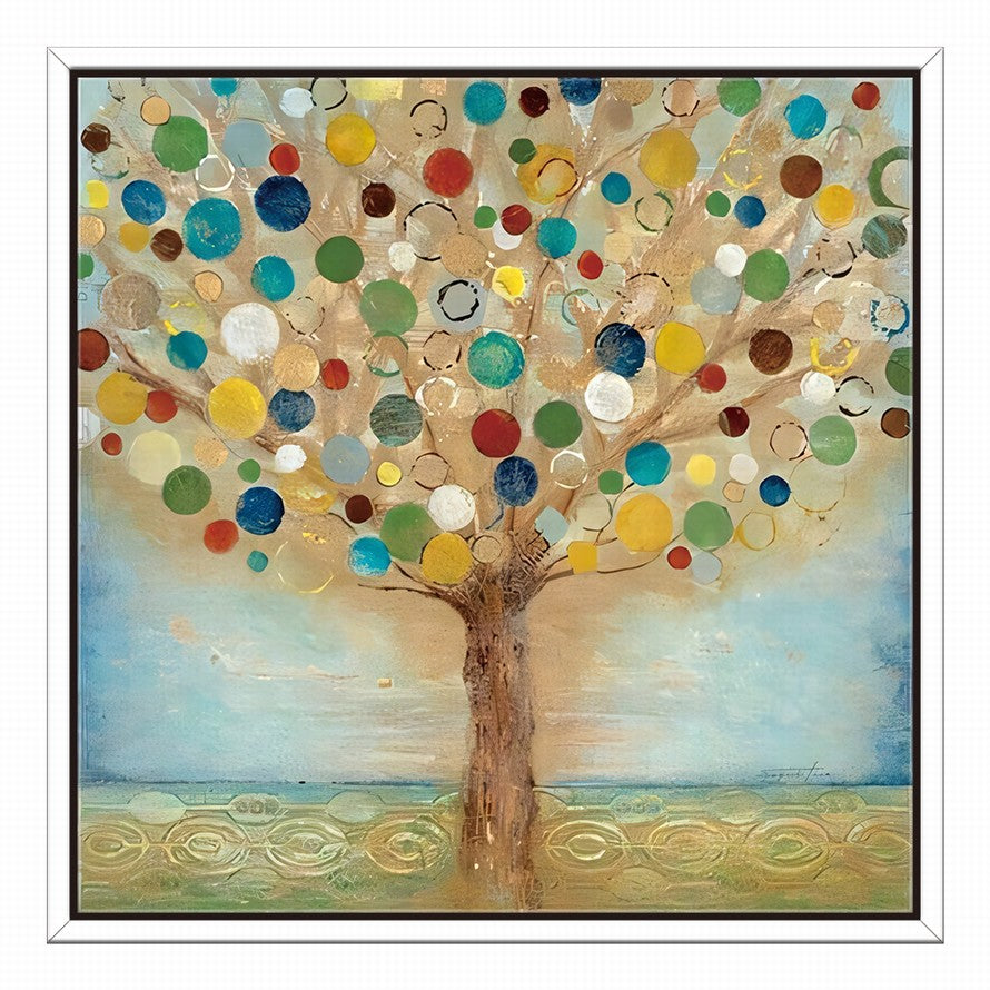 Peacock Leaves, Nature's Majesty Oil Canvas