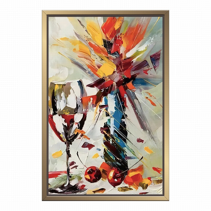 Flower Powerful Splash of Colors Asbtract Painting