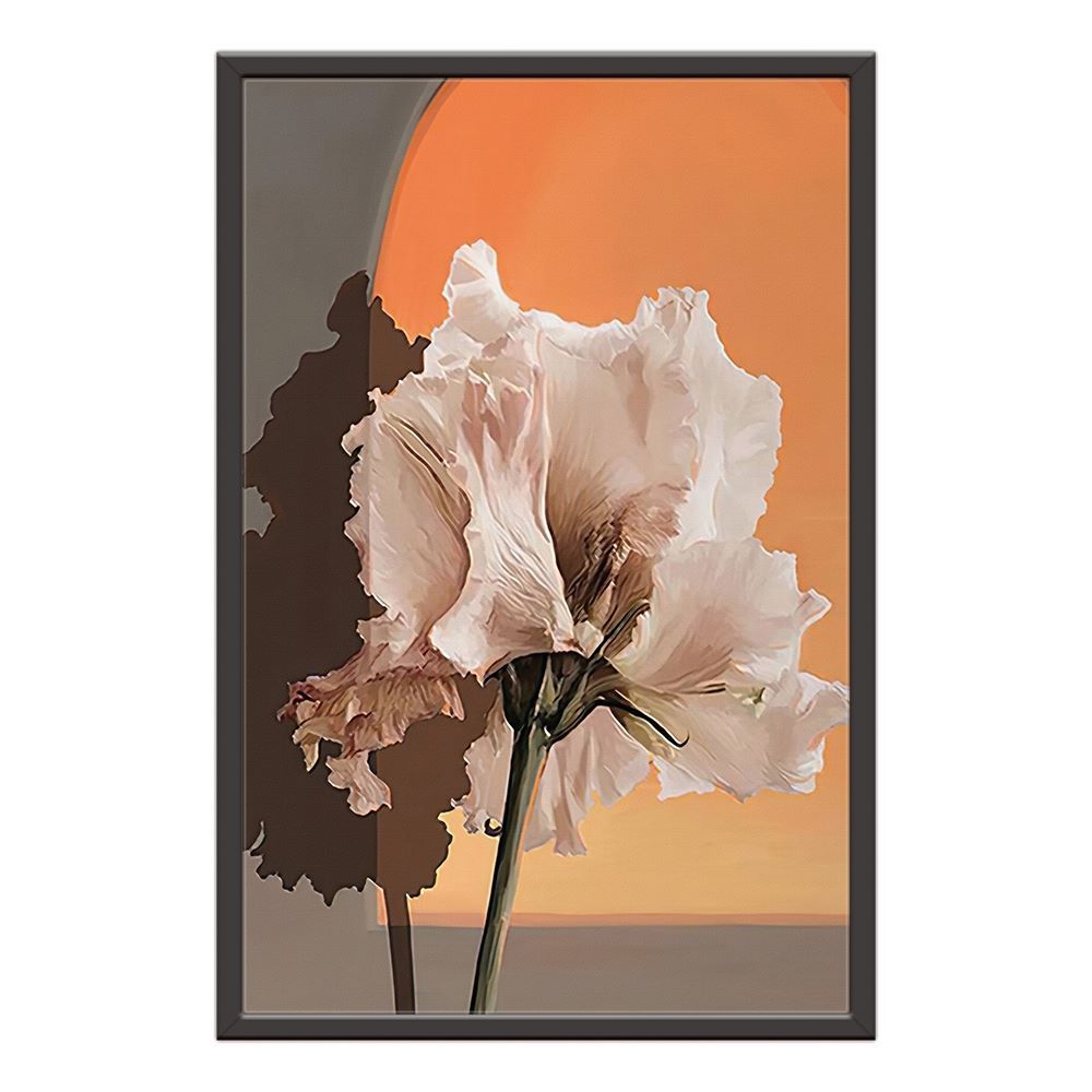 Morandi White Minimalist Flower Prints