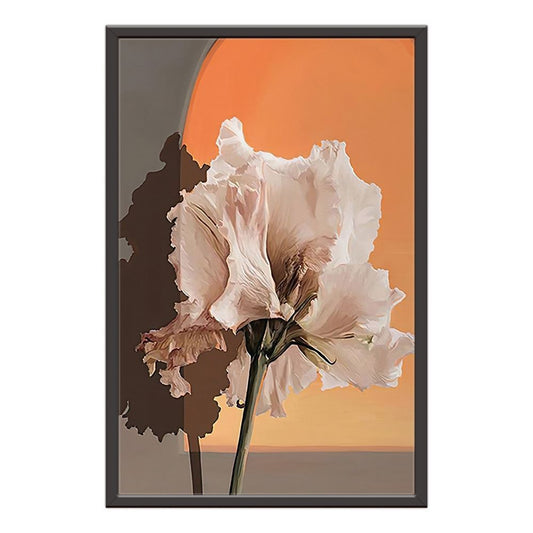 Morandi White Minimalist Flower Prints