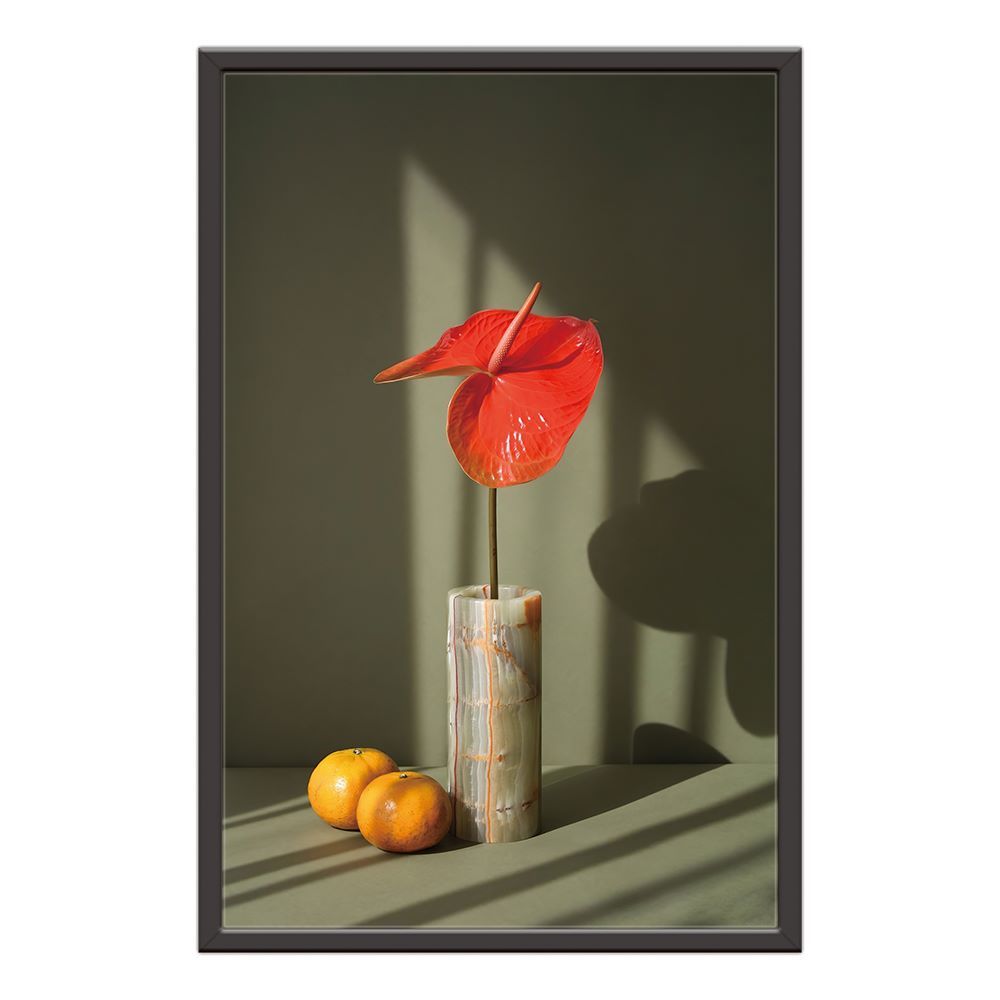 Morandi Red Flower In a Vase Prints