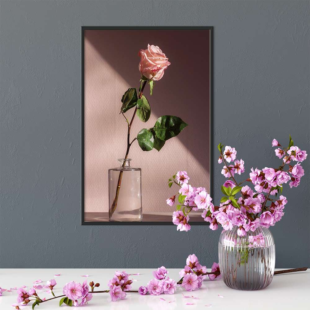 Morandi Pink Flower  Prints