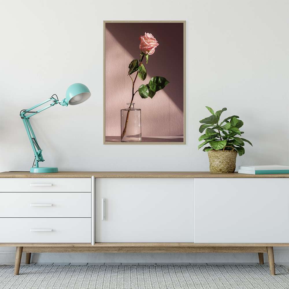 Morandi Pink Flower  Prints