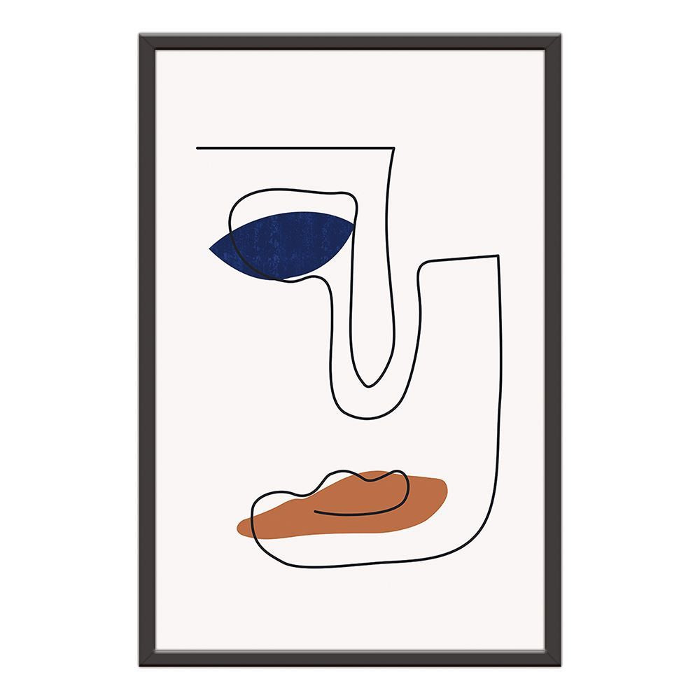 Klein Blue Art Abstract Line Art Prints