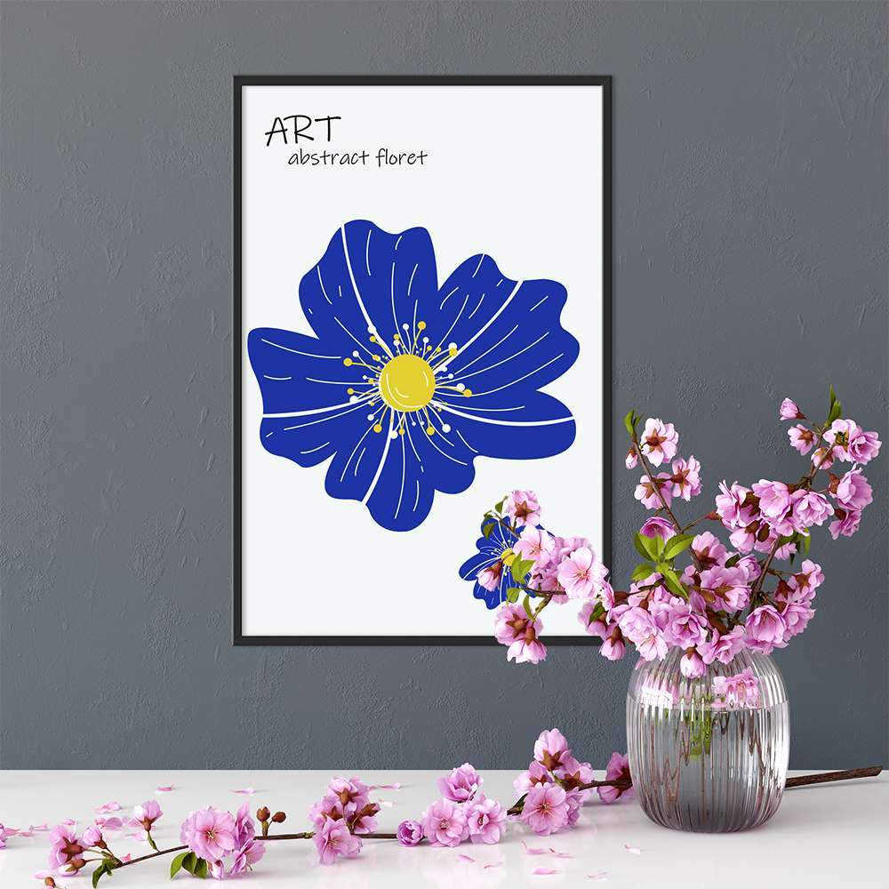 Klein Blue Art Blue Petals Prints