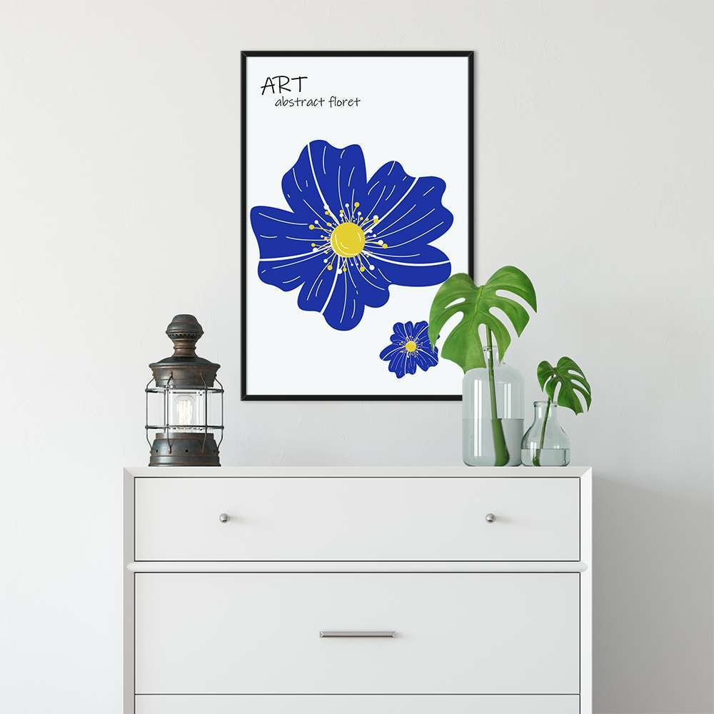 Klein Blue Art Blue Petals Prints