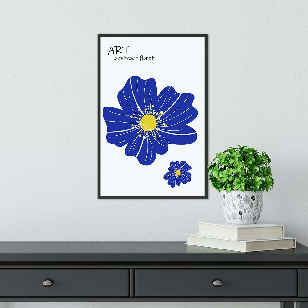 Klein Blue Art Blue Petals Prints