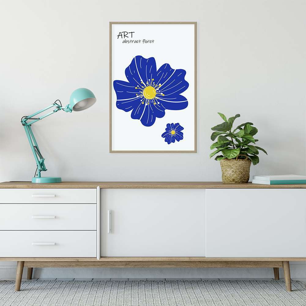 Klein Blue Art Blue Petals Prints