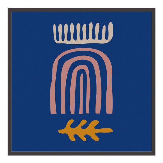 Klein Blue Art Curve-Vave Shape Prints