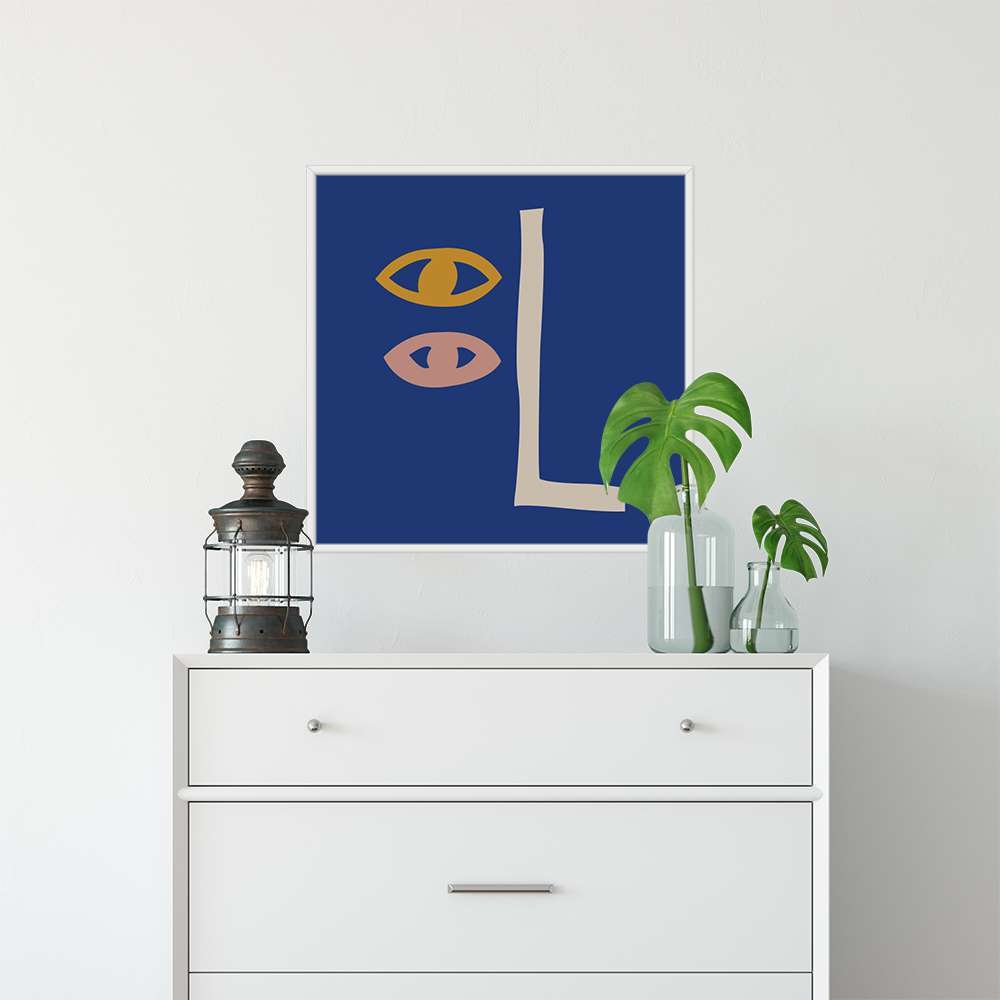 Klein Blue Art L' Shape  Prints