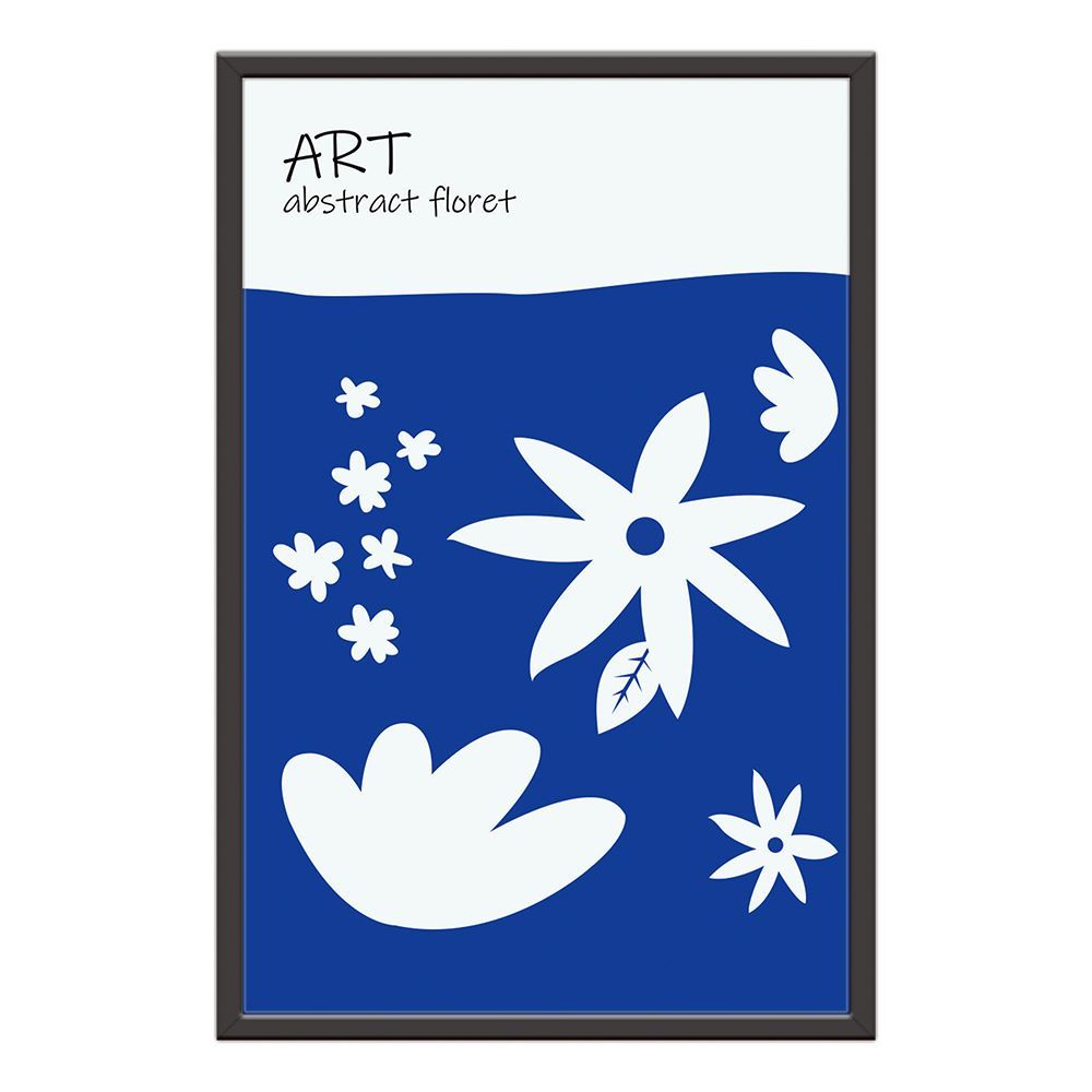 Klein Blue Art Pieces of WhiteFlower Prints