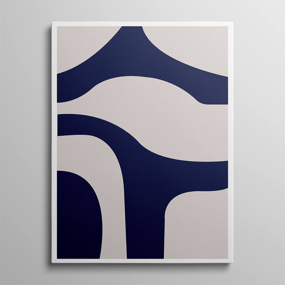 Royal Blue and Beige Abstract Painting