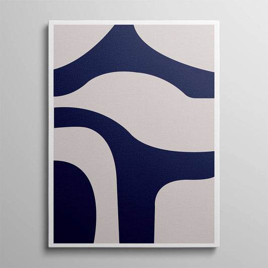 Royal Blue and Beige Abstract Painting
