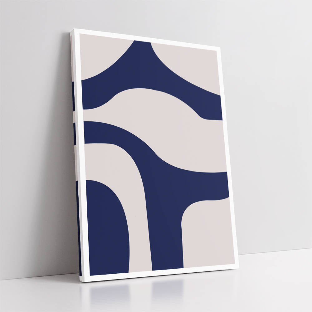 Royal Blue and Beige Abstract Painting