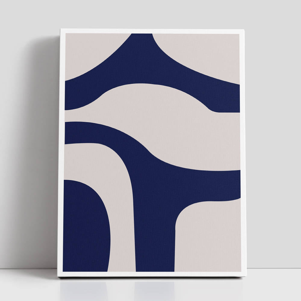 Royal Blue and Beige Abstract Painting