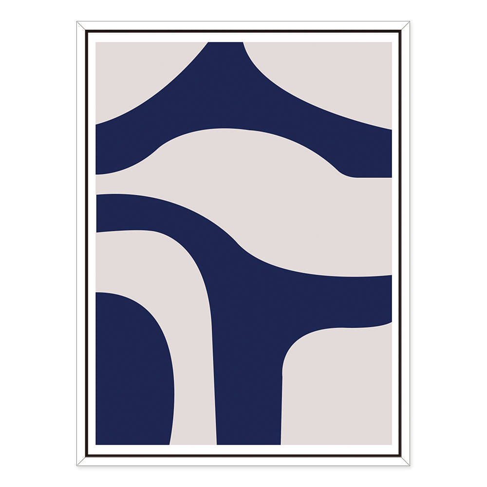 Royal Blue and Beige Abstract Painting