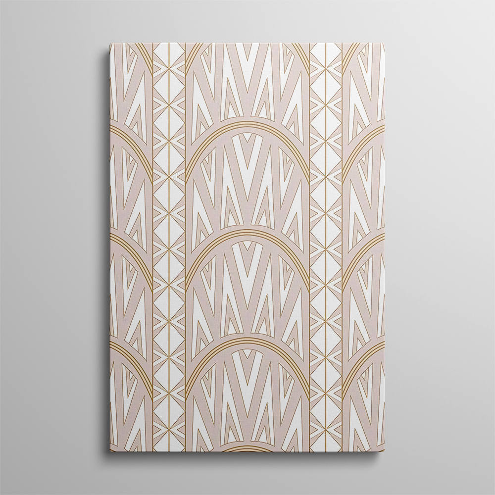Geometric Patterns in Pastel Color Canvas