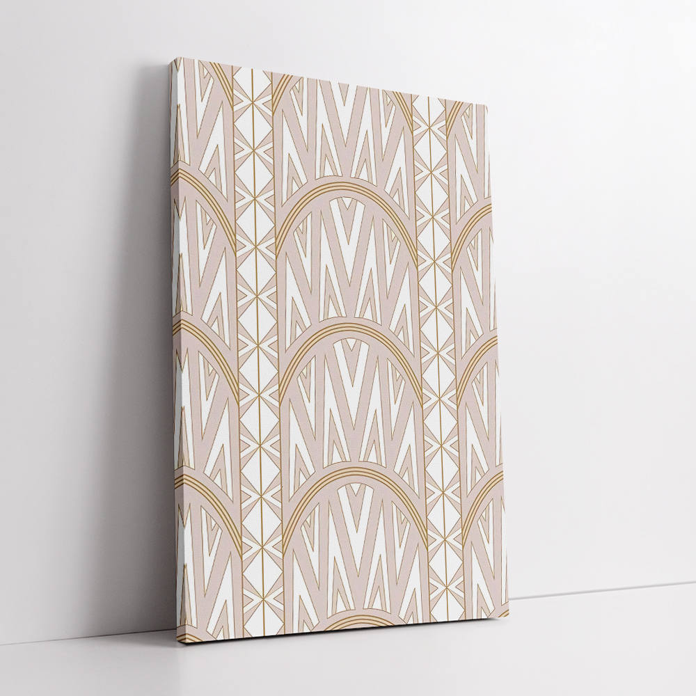 Geometric Patterns in Pastel Color Canvas