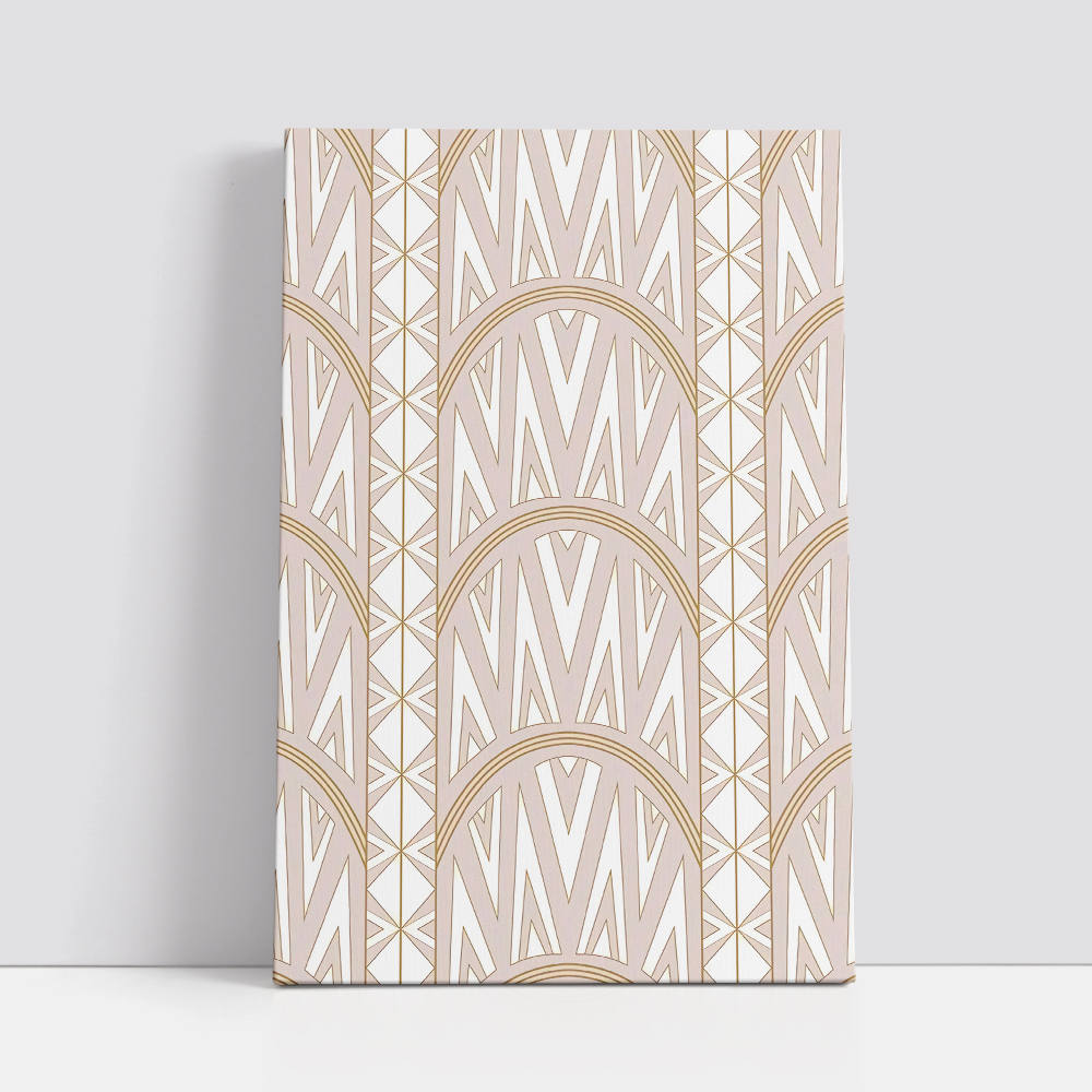 Geometric Patterns in Pastel Color Canvas