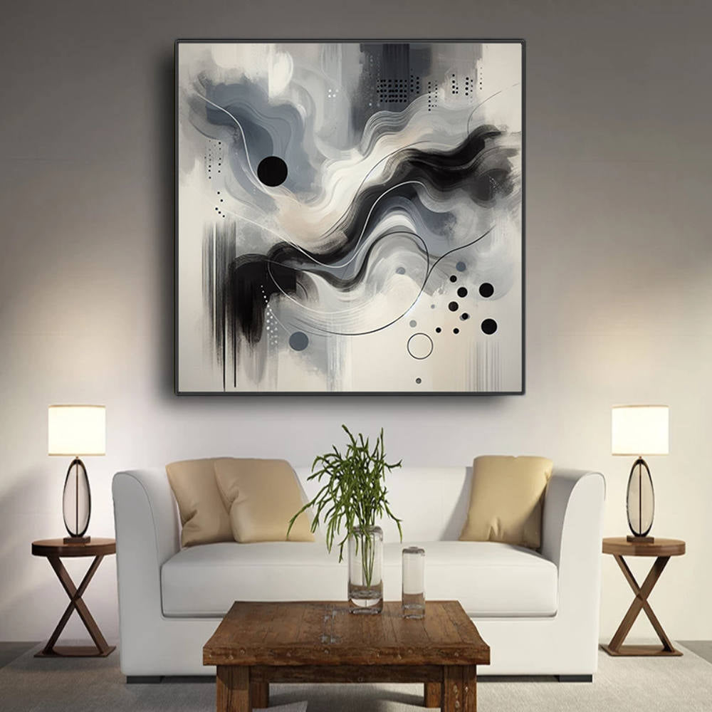 Black and White Marble Ink Splash