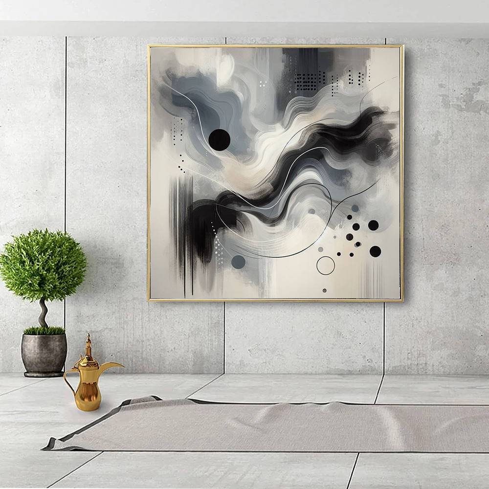 Black and White Marble Ink Splash