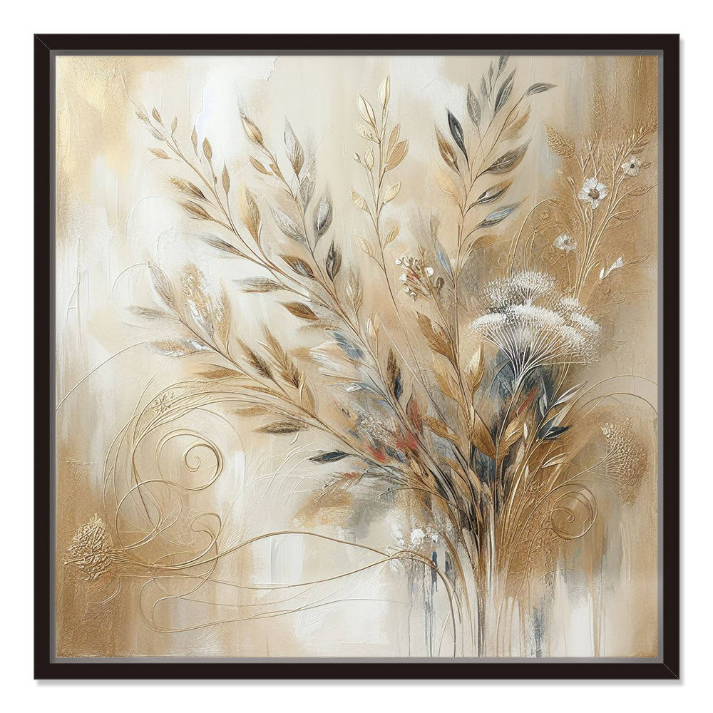 Brown Hues of Flower and Leaves Canvas