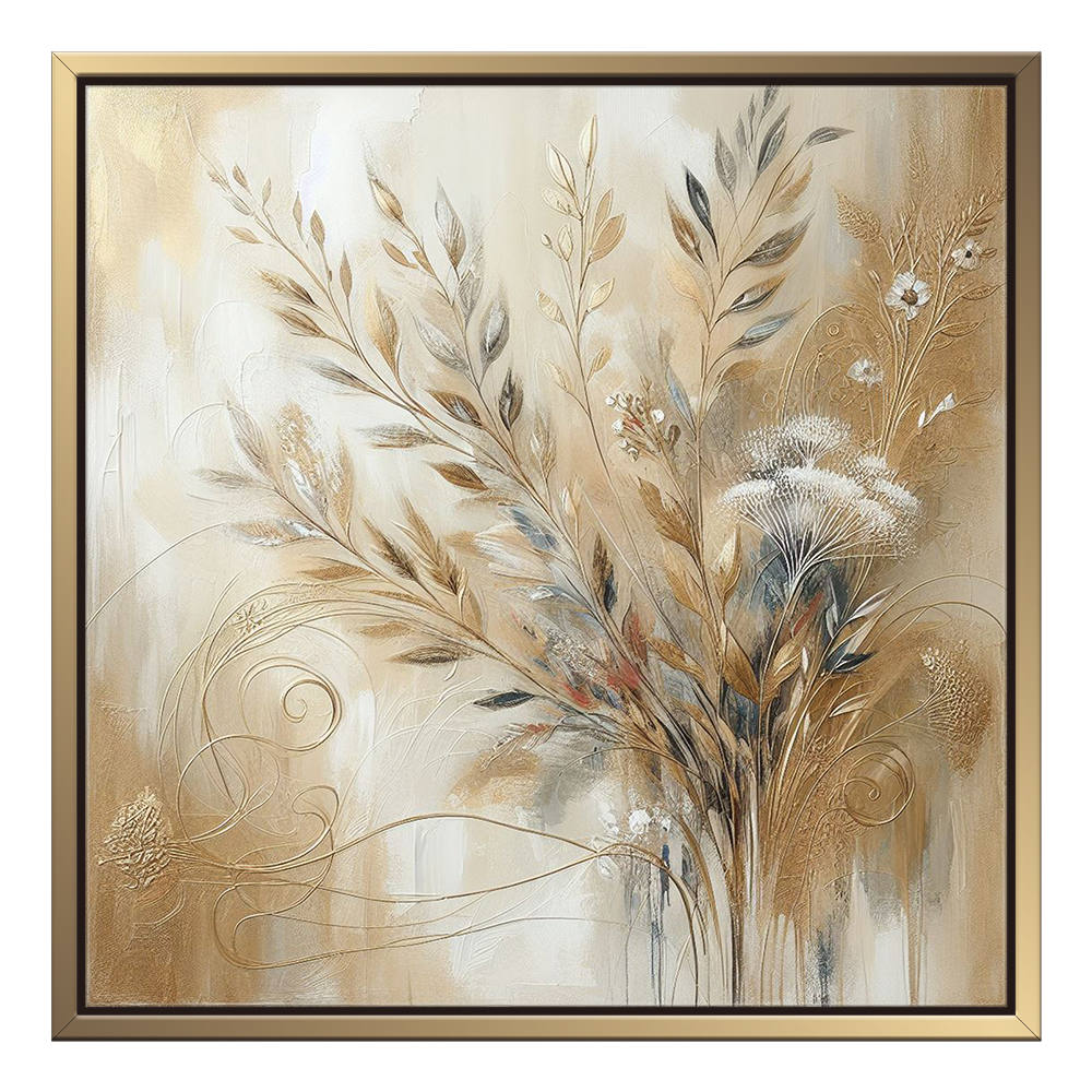Brown Hues of Flower and Leaves Canvas