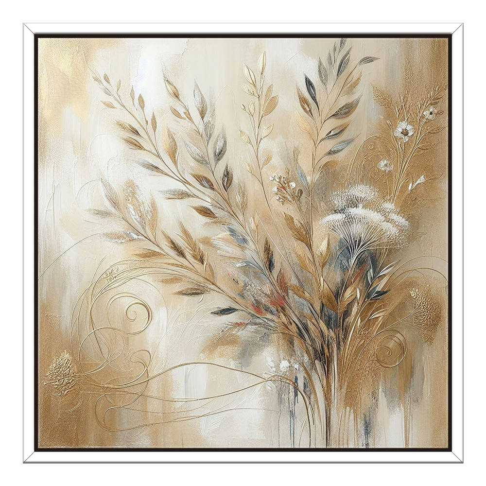 Brown Hues of Flower and Leaves Canvas