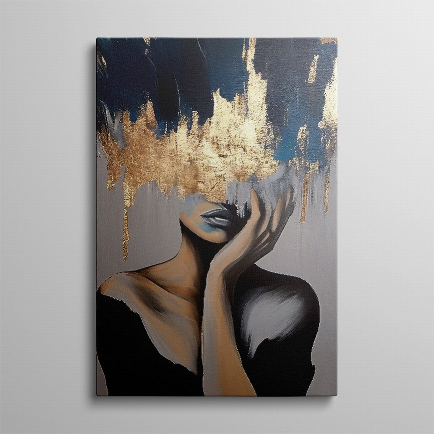 Golden Gaze, Veiled Mystique Woman