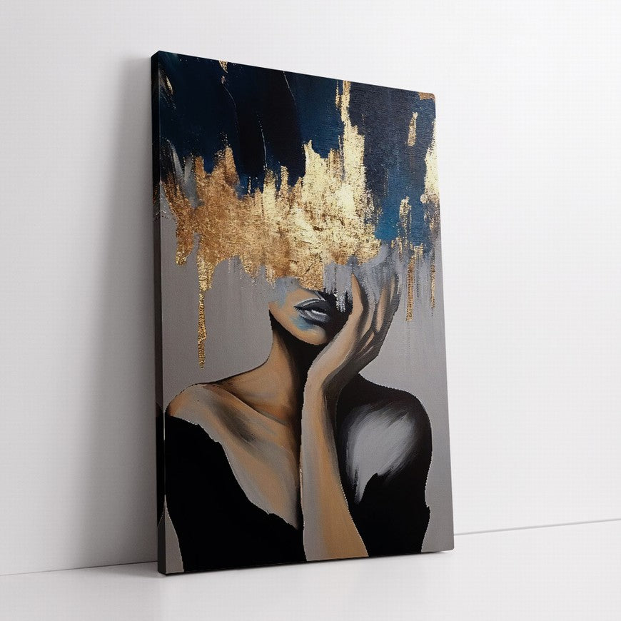 Golden Gaze, Veiled Mystique Woman