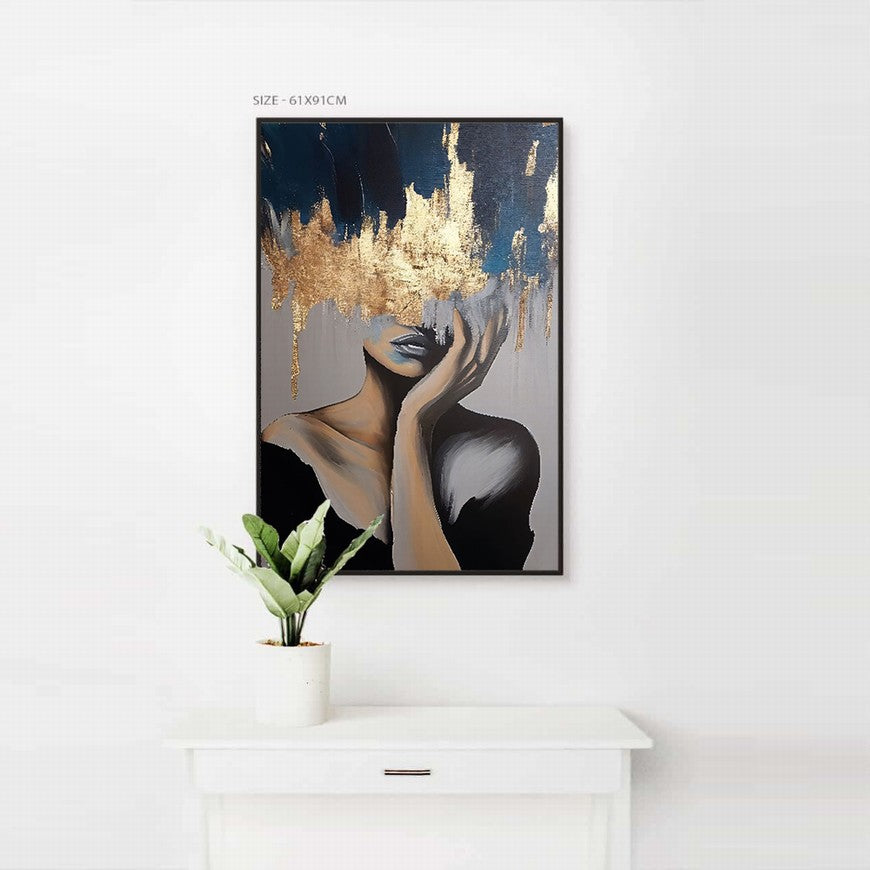 Golden Gaze, Veiled Mystique Woman