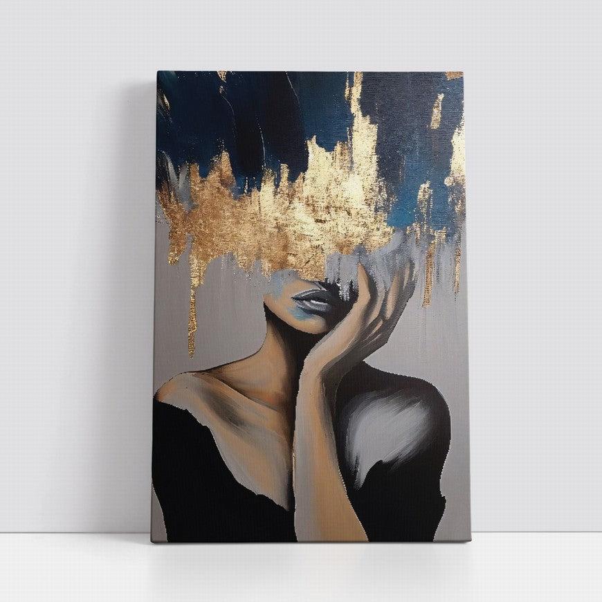 Golden Gaze, Veiled Mystique Woman