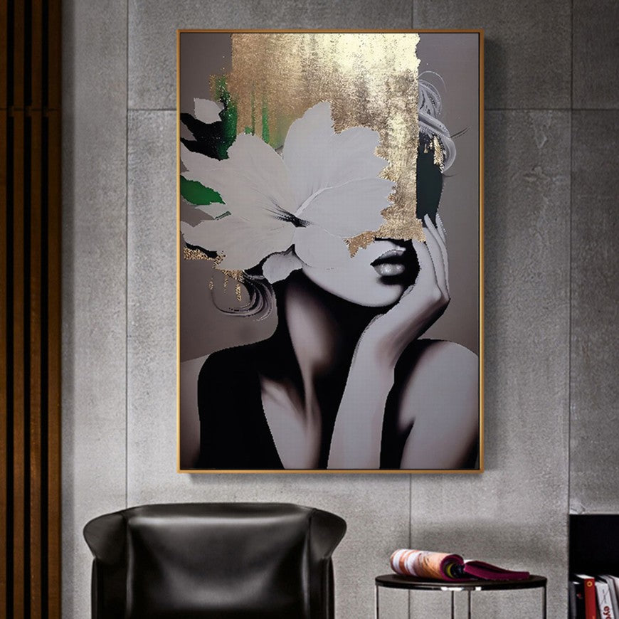 Auric Whispers, Ethereal Beauty Woman Painting