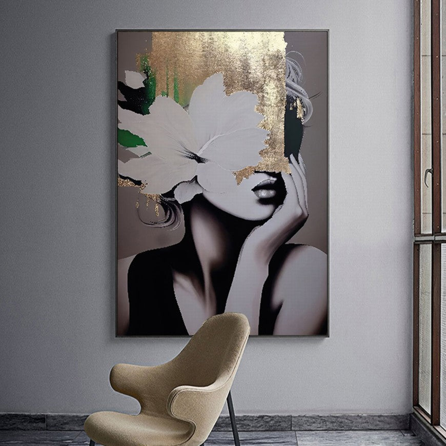 Auric Whispers, Ethereal Beauty Woman Painting