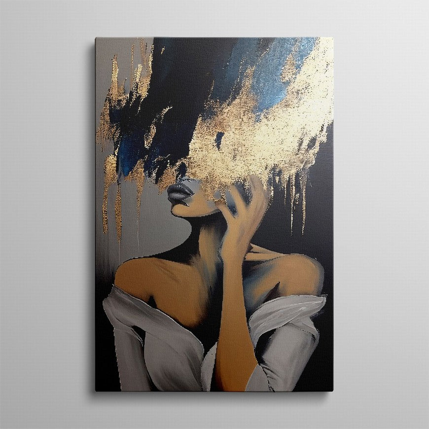 Luminous Veil, Silent Muse Woman Painting