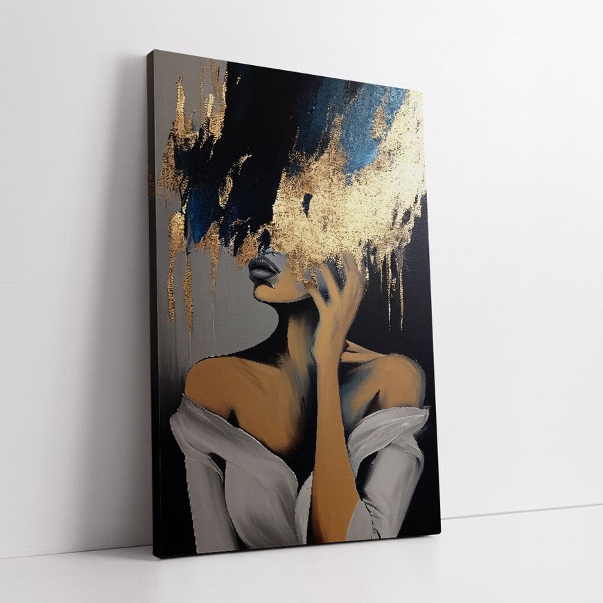 Luminous Veil, Silent Muse Woman Painting