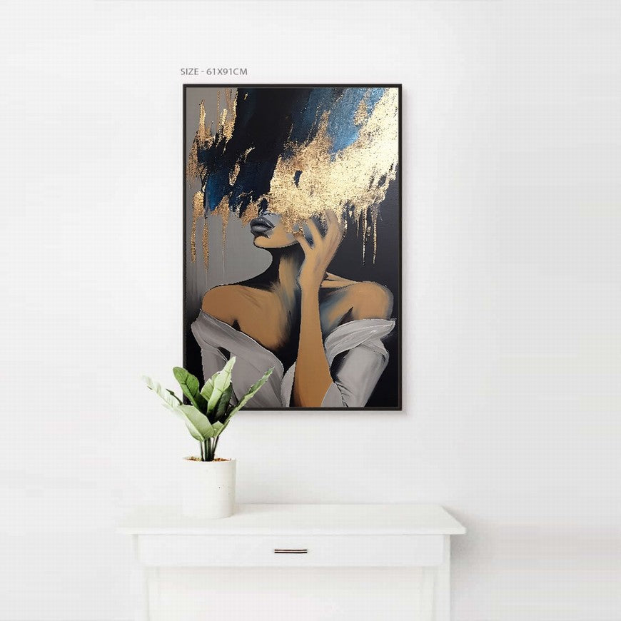 Luminous Veil, Silent Muse Woman Painting