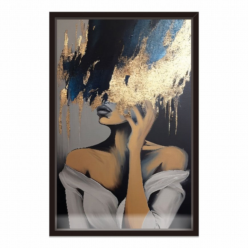 Luminous Veil, Silent Muse Woman Painting