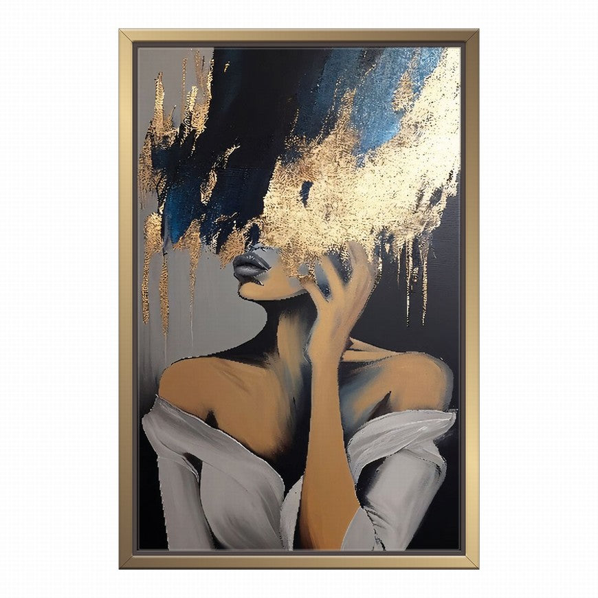 Luminous Veil, Silent Muse Woman Painting