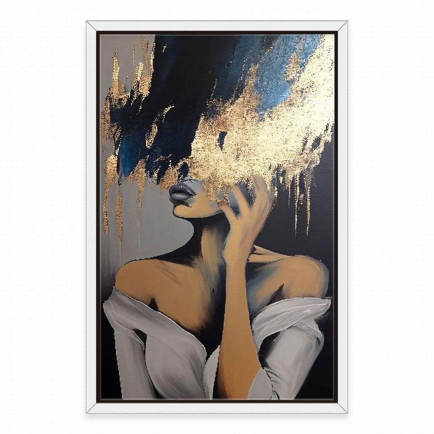 Luminous Veil, Silent Muse Woman Painting