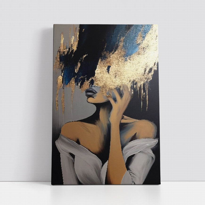 Luminous Veil, Silent Muse Woman Painting