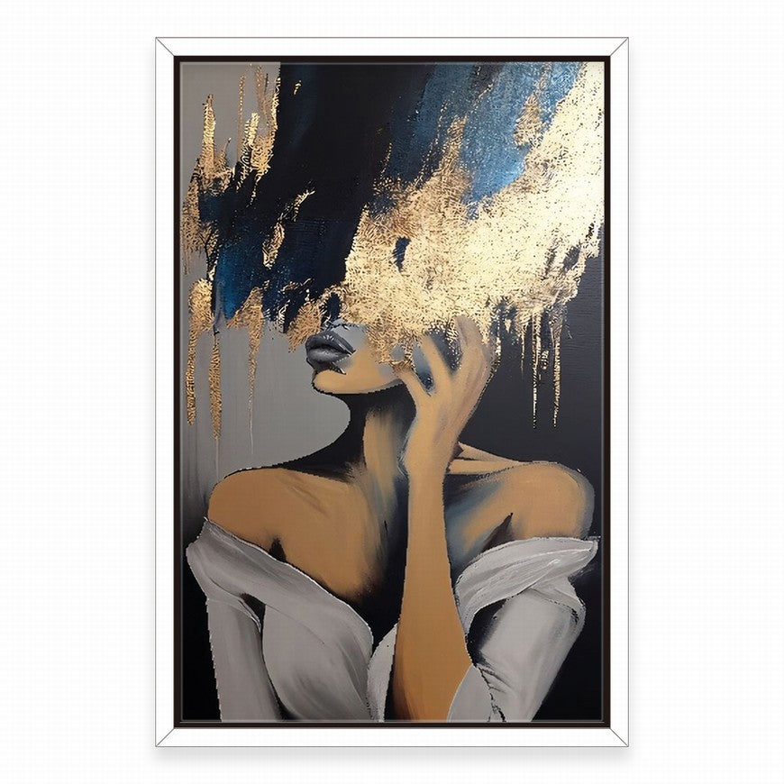 Luminous Veil, Silent Muse Woman Painting